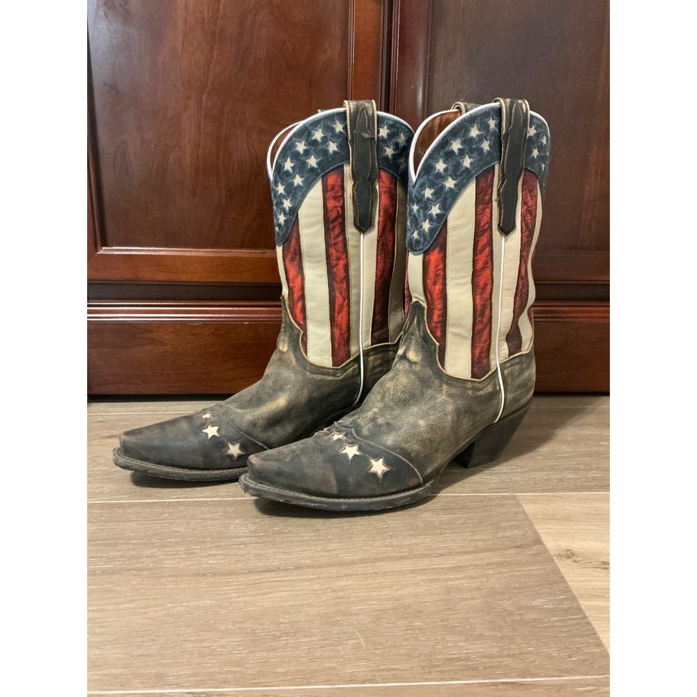 Dan Post DP3586 Women's Stars & Stripes Western Cowboy Boots US 9.5